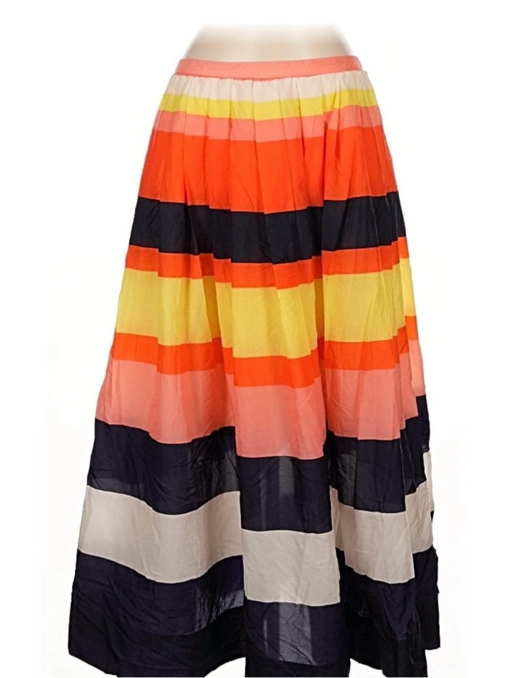 Striped Multi-Color Skirt - Vibrant Colorblock Design